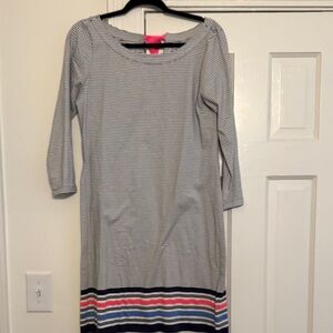 Lilly Pulitzer Navy and Pink Striped Kids Dress